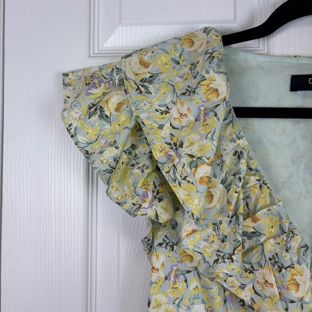 O.p.t Kate floral ruffle midi dress sz lg - Picture 4 of 9